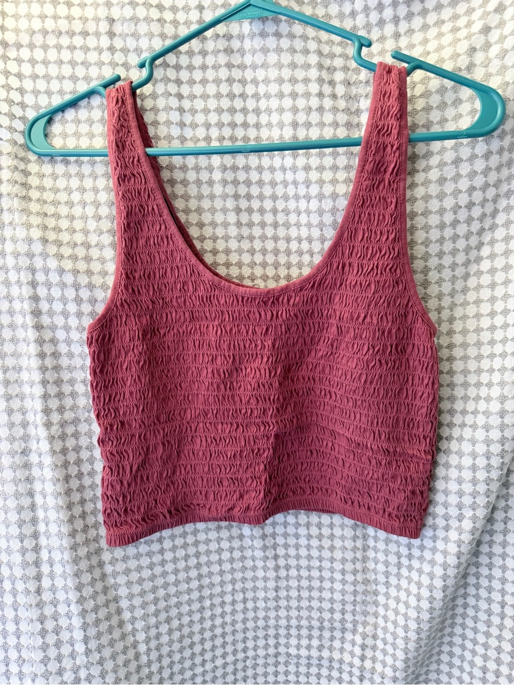 American Eagle Outfitters Mauve/redish Textured Cropped Tank